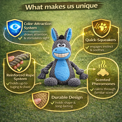 Plush toys – developed with the 5-fold activity system.