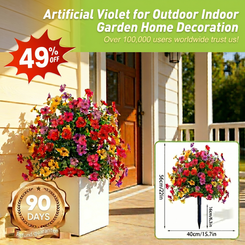 UP TO 49% OFF Artificial Violet for Outdoor Indoor Garden Home Decoration✨